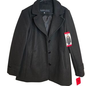 Andrew Marc Women's Black Pea Coat Sz M